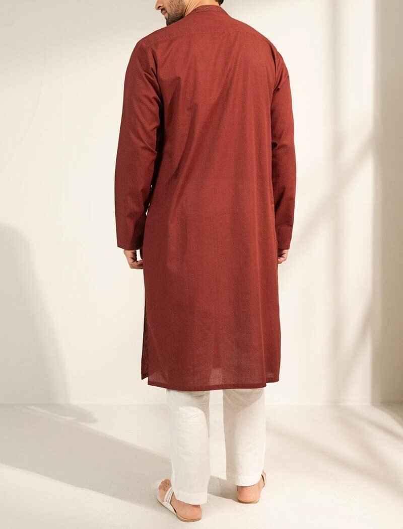 Maroon Kurta Trouser - Image 2
