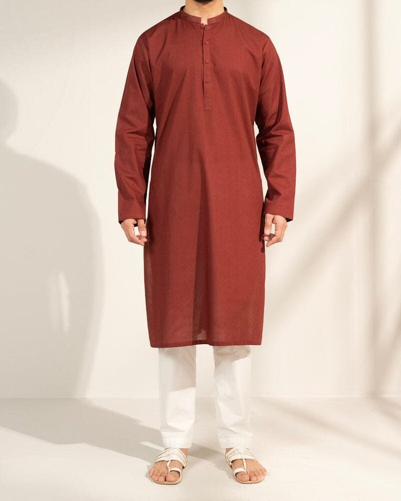 Maroon Kurta Trouser - Image 3