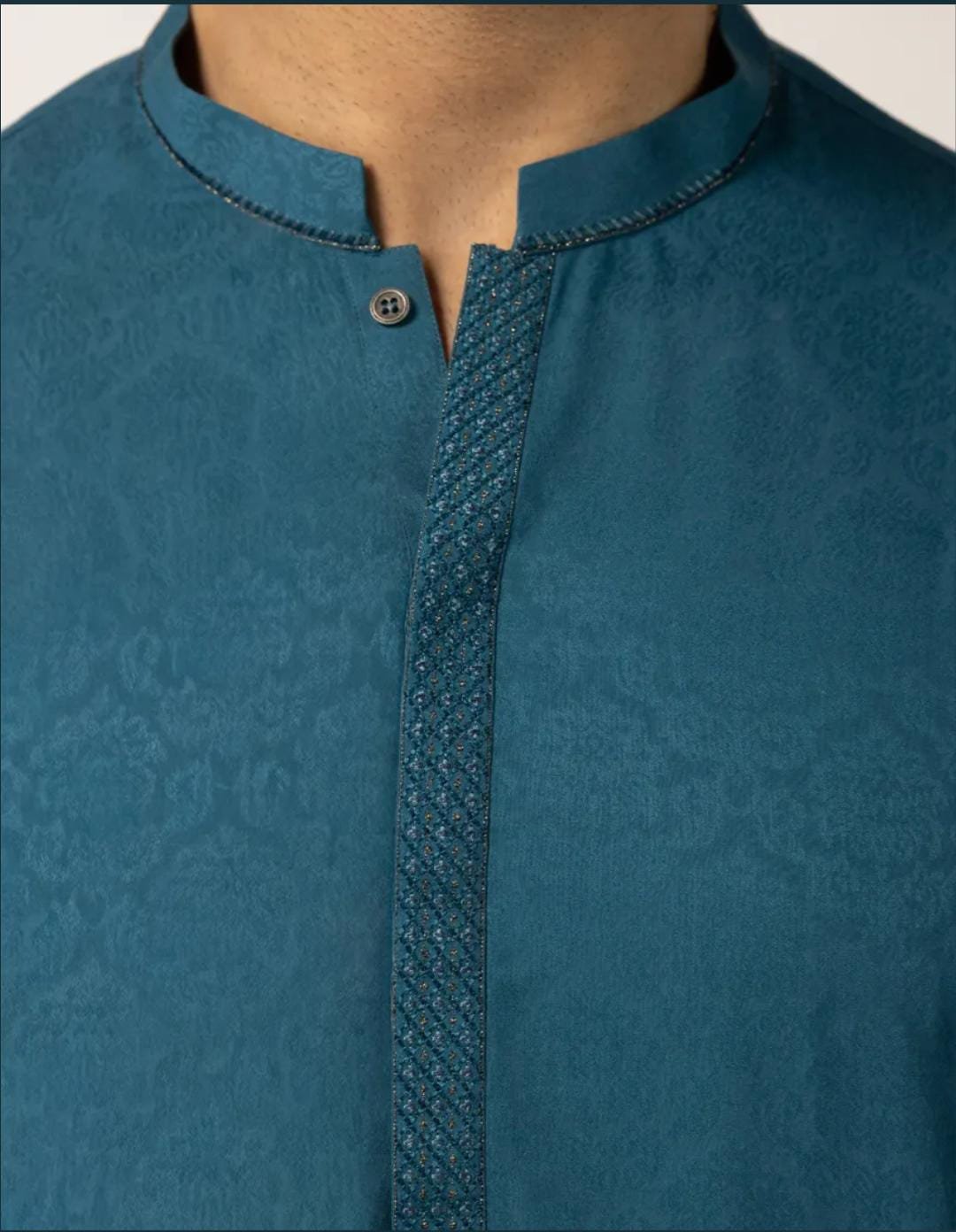 Zinc Blue Men Kurta and trouser - Image 3