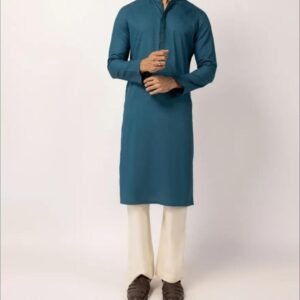 Zinc Blue Men Kurta and trouser