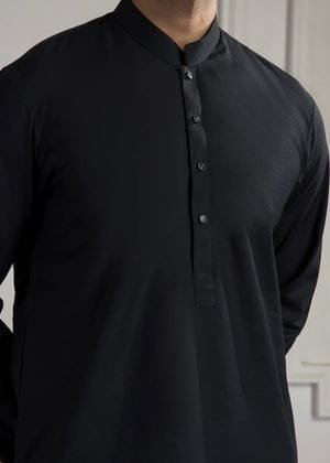 Pattern Black Kurta Pajama/Trouser - Image 3